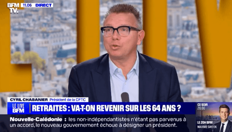 Cyril Chabanier sur BFM TV : La CFTC est ouverte à une reprise des discussions sur la réforme des retraites